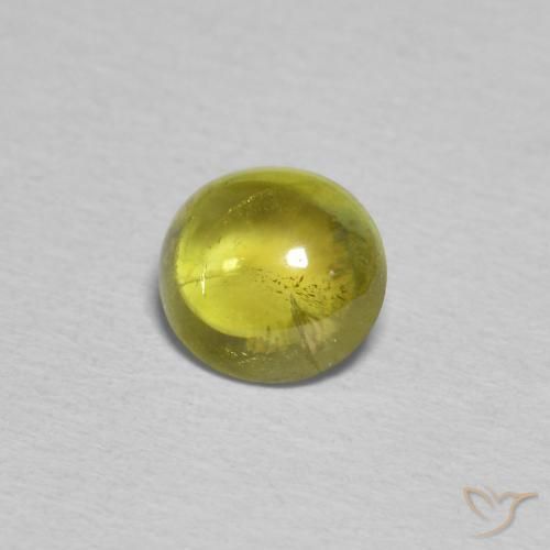 Sfene Giallo medio naturale da 0.94 ct, Ovale, Trasparente