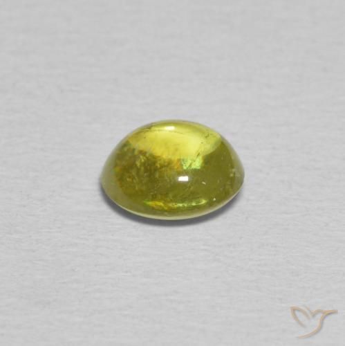 Sfene Giallo medio naturale da 0.94 ct, Ovale, Trasparente