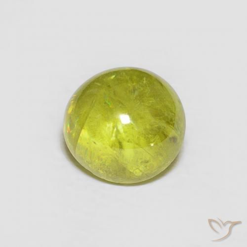 Sfene Caldo bosco verde naturale da 1.80 ct, Ovale, Trasparente