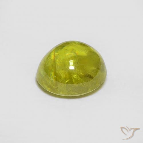 Sfene Caldo bosco verde naturale da 1.80 ct, Ovale, Trasparente