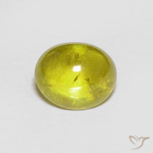 1.52ct Naturale Giallo medio Sfene, Ovale, Trasparente