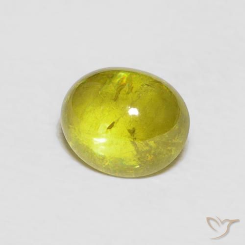 Sfene Giallo medio naturale da 1.52 ct, Ovale, Trasparente