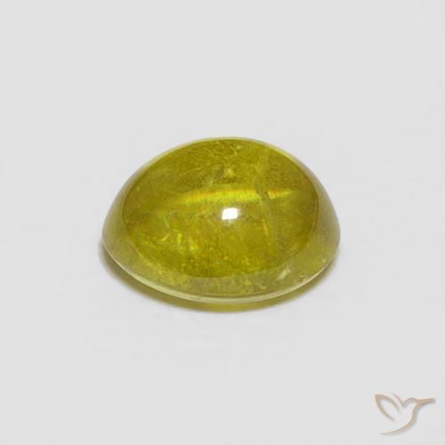 Sfene Giallo medio naturale da 1.52 ct, Ovale, Trasparente