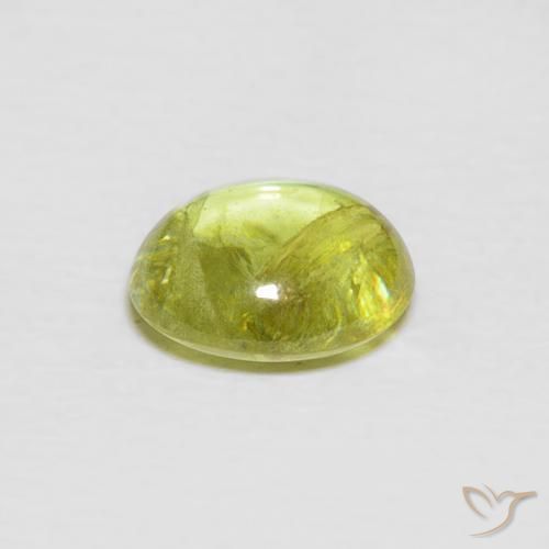 Sfene Verde medio naturale da 1.75 ct, Ovale, Trasparente