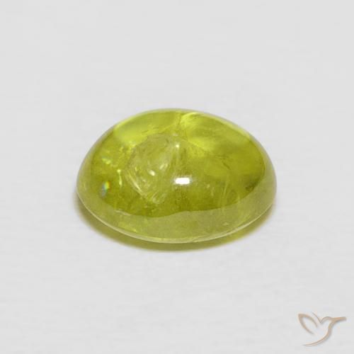 Sfene Verde medio naturale da 2.42 ct, Ovale, Trasparente