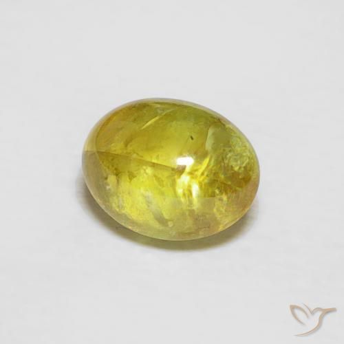 Sfene Giallo brunastro naturale da 0.94 ct, Ovale, Trasparente