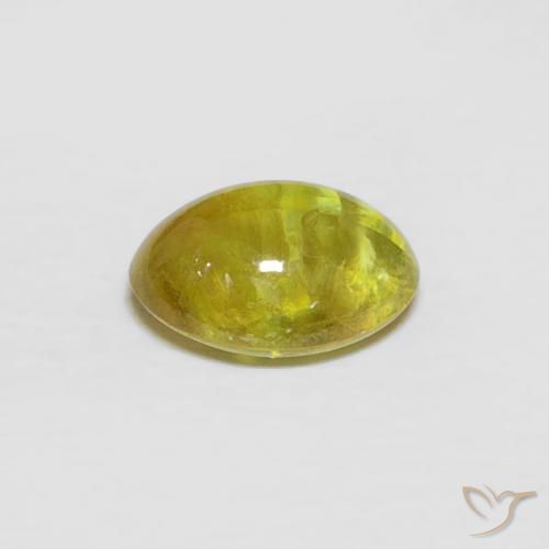 Sfene Giallo brunastro naturale da 0.94 ct, Ovale, Trasparente