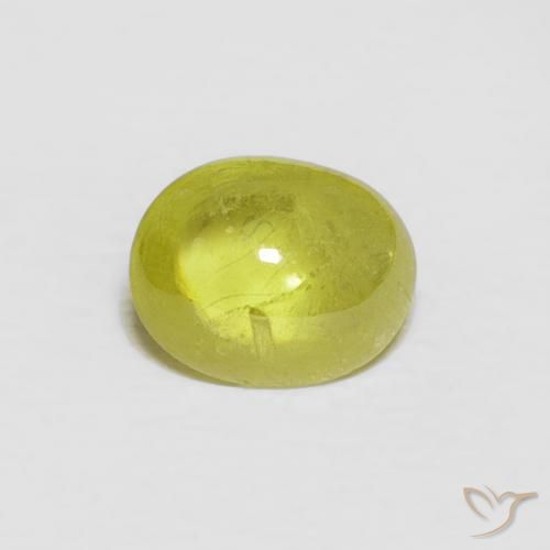 1.19ct Naturale Giallo medio Sfene, Ovale, Trasparente