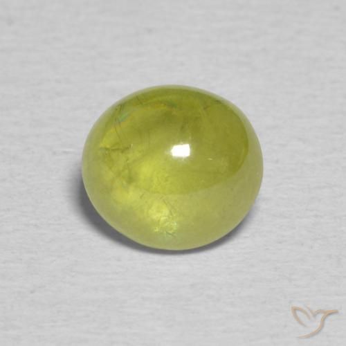 Sfene Verde giallastro naturale da 1.27 ct, Ovale, Trasparente