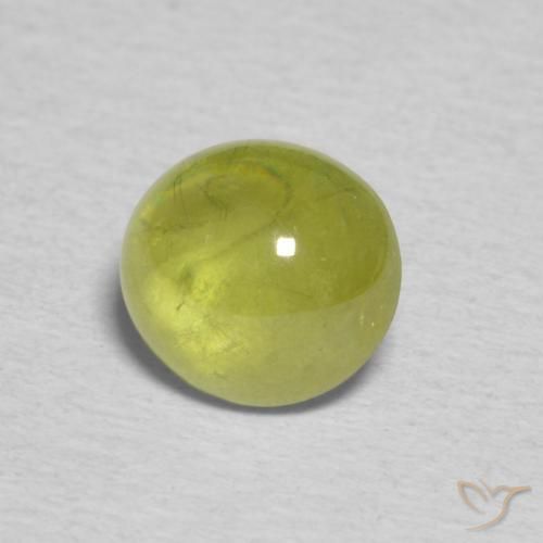 Sfene Verde giallastro naturale da 1.27 ct, Ovale, Trasparente