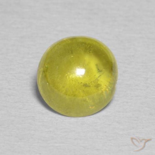 1.19ct Naturale Giallo medio Sfene, Ovale, Trasparente