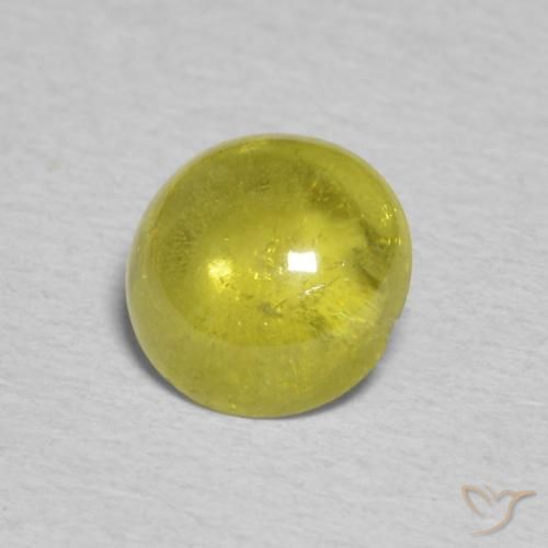 Sfene Giallo medio naturale da 1.19 ct, Ovale, Trasparente