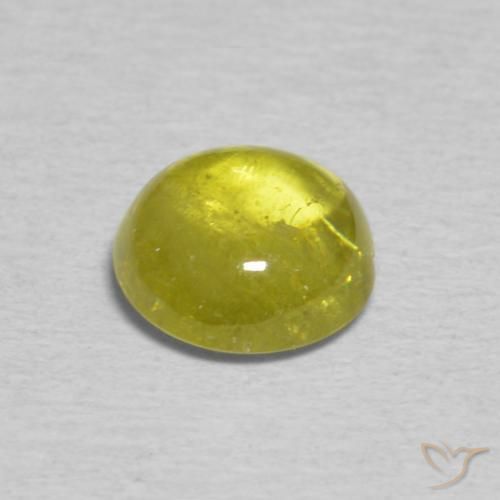 Sfene Giallo medio naturale da 1.19 ct, Ovale, Trasparente