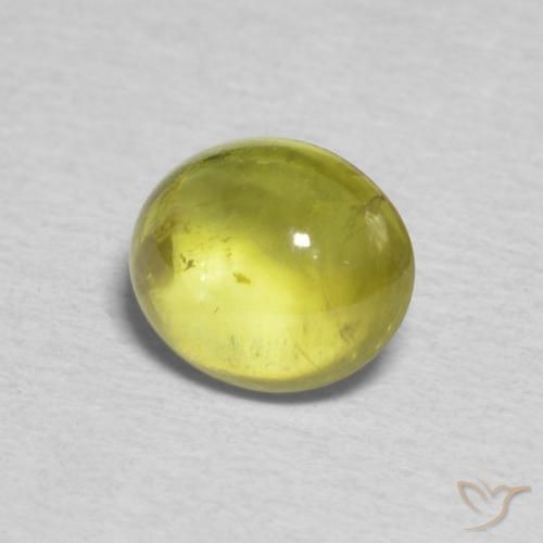 Sfene Verde giallastro naturale da 1.17 ct, Ovale, Trasparente
