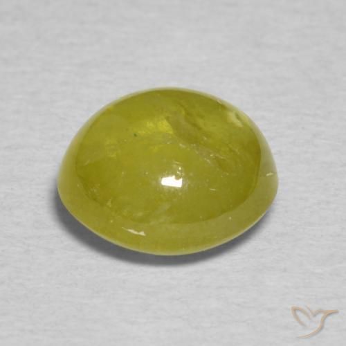 Sfene Caldo bosco verde naturale da 2.17 ct, Ovale, Traslucido