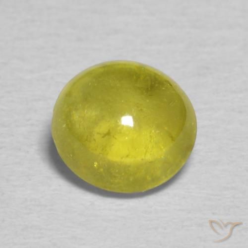 0.85ct Naturale Caldo terroso verde Sfene, Ovale, Trasparente