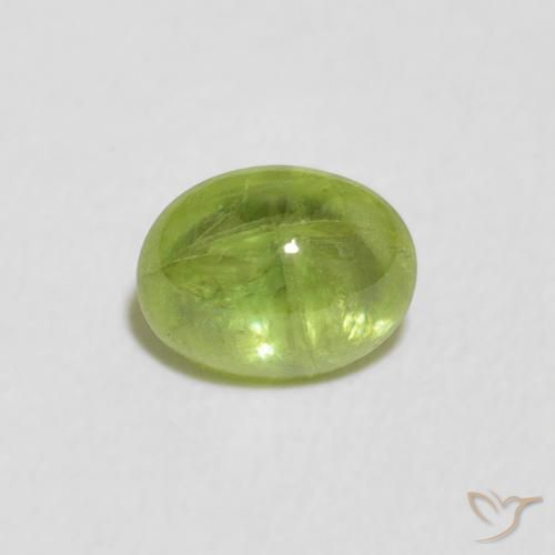 0.85ct Naturale Verde chiaro Sfene, Ovale, Trasparente