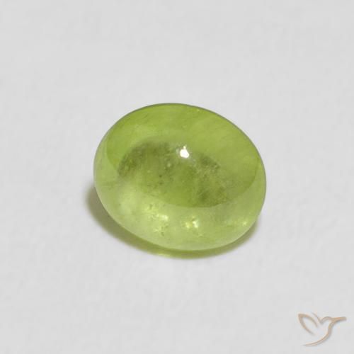 Sfene Verde acceso naturale da 1.02 ct, Ovale, Trasparente