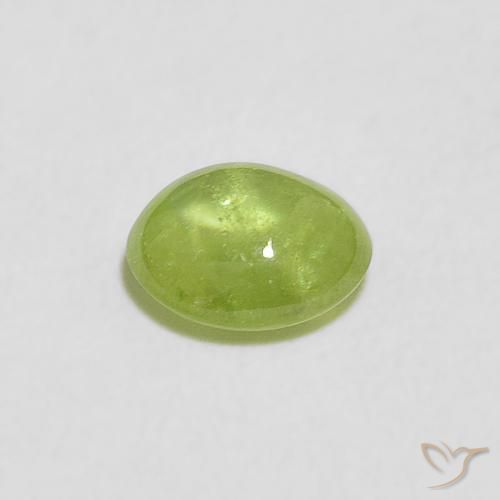 Sfene Verde acceso naturale da 1.02 ct, Ovale, Trasparente