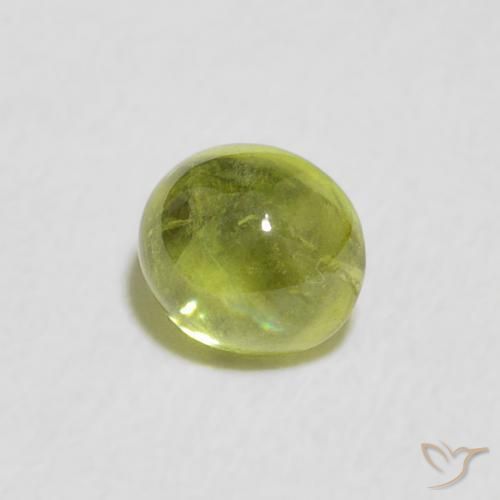 Sfene Verde acceso naturale da 0.67 ct, Ovale, Trasparente