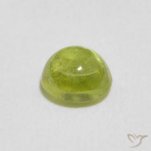 Sfene Verde acceso naturale da 0.67 ct, Ovale, Trasparente