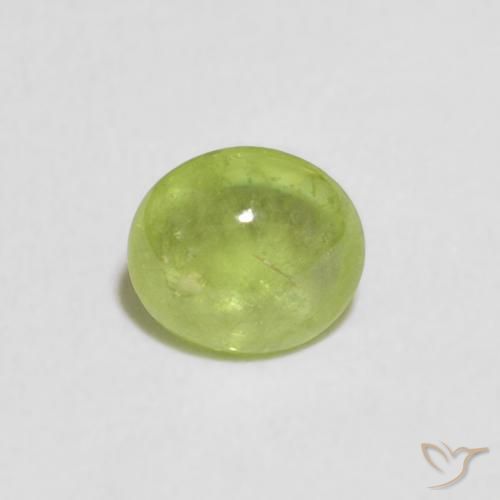 0.78ct Naturale Verde medio Sfene, Ovale, Trasparente
