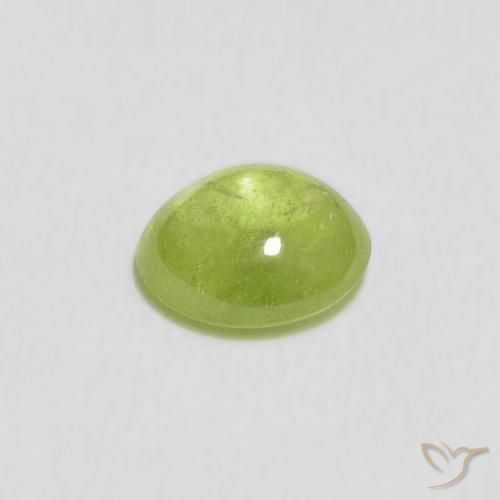 Sfene Verde medio naturale da 0.78 ct, Ovale, Trasparente