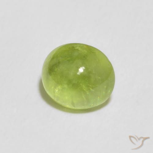 Sfene Verde giallastro vivace naturale da 1.09 ct, Ovale, Trasparente