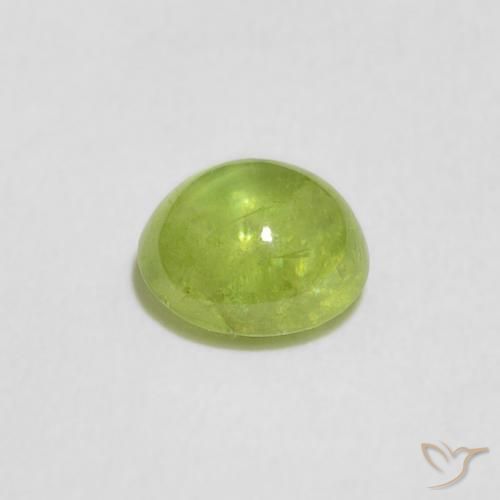Sfene Verde giallastro vivace naturale da 1.09 ct, Ovale, Trasparente