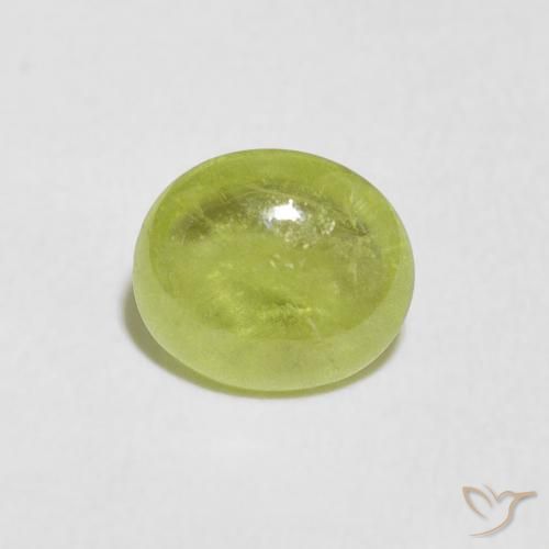 1.15ct Naturale Verde acceso Sfene, Ovale, Trasparente