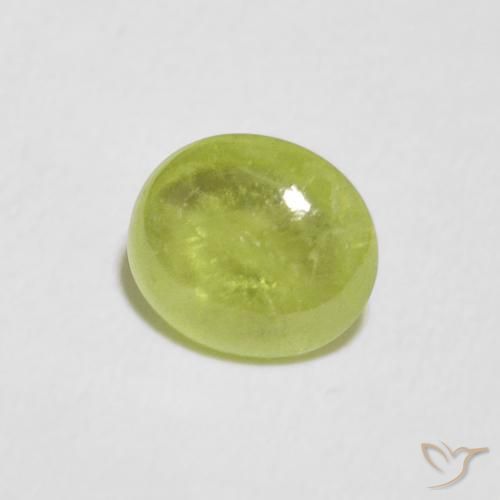 Sfene Verde acceso naturale da 1.15 ct, Ovale, Trasparente