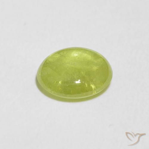 Sfene Verde acceso naturale da 1.15 ct, Ovale, Trasparente