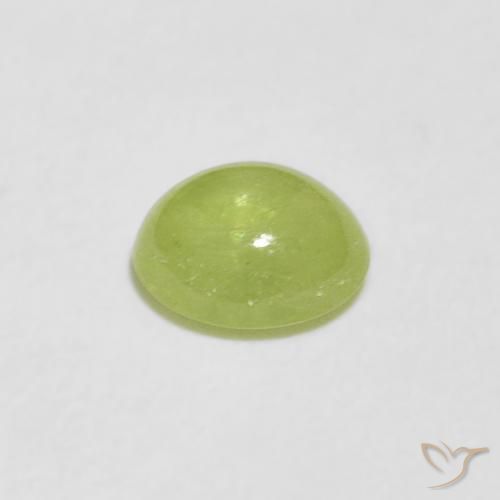 Sfene Verde brillante naturale da 0.85 ct, Ovale, Trasparente