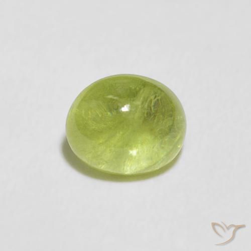 1.32ct Naturale Verde giallastro Sfene, Ovale, Trasparente