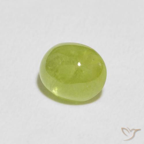 Sfene Verde medio naturale da 1.18 ct, Ovale, Trasparente