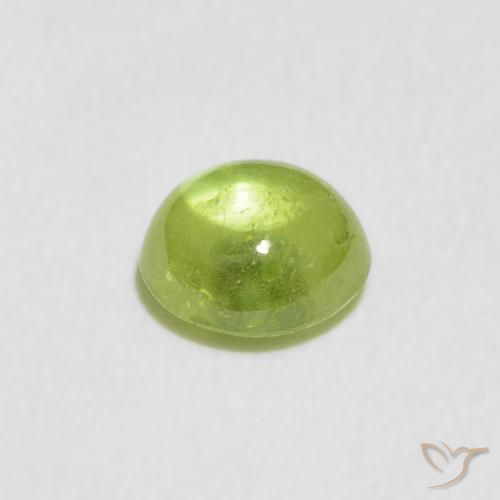 Sfene Verde medio naturale da 0.97 ct, Rotondo, Trasparente