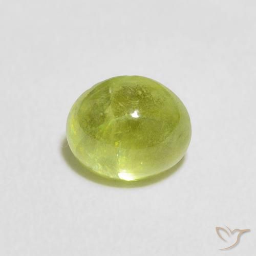 1.16ct Naturale Verde medio Sfene, Ovale, Trasparente