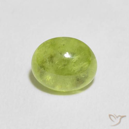 Sfene Verde acceso naturale da 1.27 ct, Ovale, Trasparente
