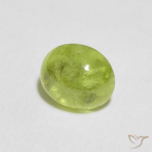 Sfene Verde acceso naturale da 1.27 ct, Ovale, Trasparente