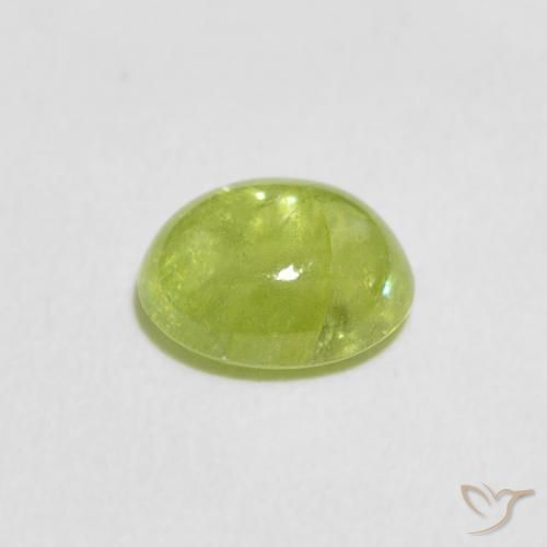 Sfene Verde acceso naturale da 1.27 ct, Ovale, Trasparente