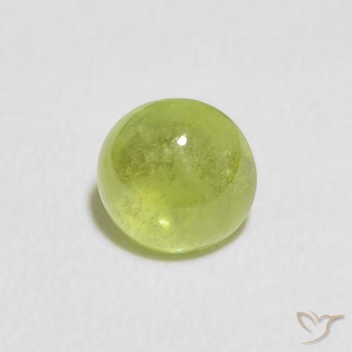 0.48ct Naturale Verde acceso Sfene, Ovale, Trasparente