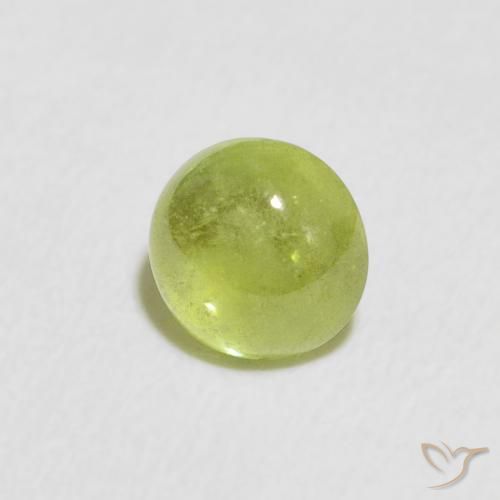 Sfene Verde acceso naturale da 0.48 ct, Ovale, Trasparente
