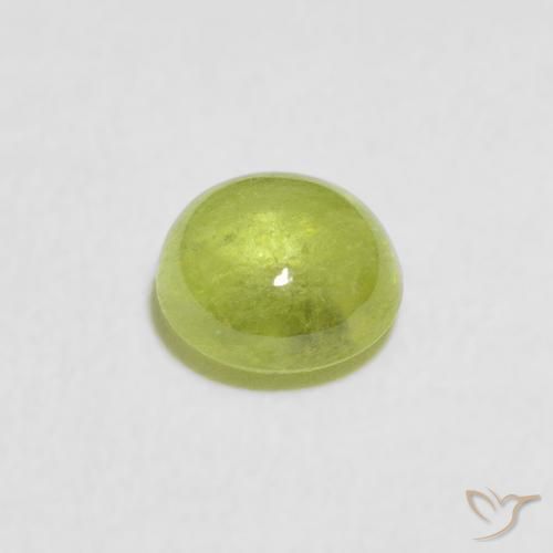 Sfene Verde acceso naturale da 0.48 ct, Ovale, Trasparente