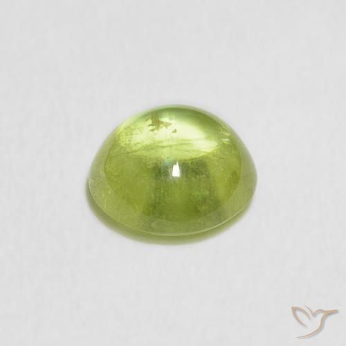 Sfene Verde giallastro vivace naturale da 1.63 ct, Ovale, Trasparente