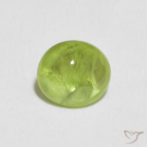1.75ct Naturale Verde acceso Sfene, Ovale, Trasparente