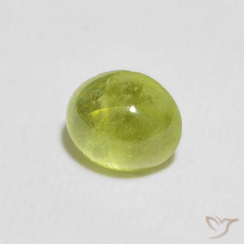 Sfene Verde medio naturale da 1.23 ct, Ovale, Trasparente