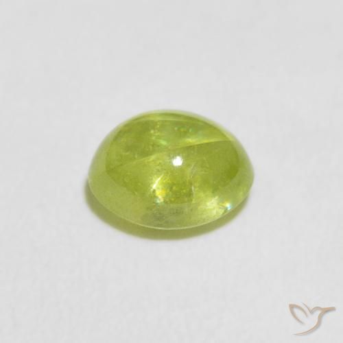 Sfene Verde medio naturale da 1.23 ct, Ovale, Trasparente