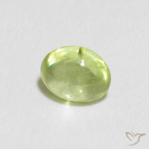 Sfene Verde lime naturale da 0.88 ct, Ovale, Trasparente