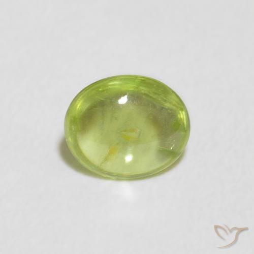 0.68ct Naturale Verde medio Sfene, Ovale, Trasparente