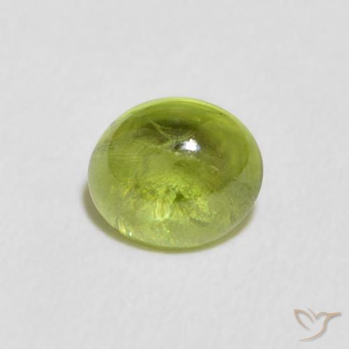1.23ct Naturale Verde brillante Sfene, Ovale, Trasparente